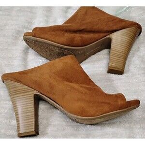 American eagle Size 9.5 open toe shoes Slip On Mules Block Heel  Formal Party